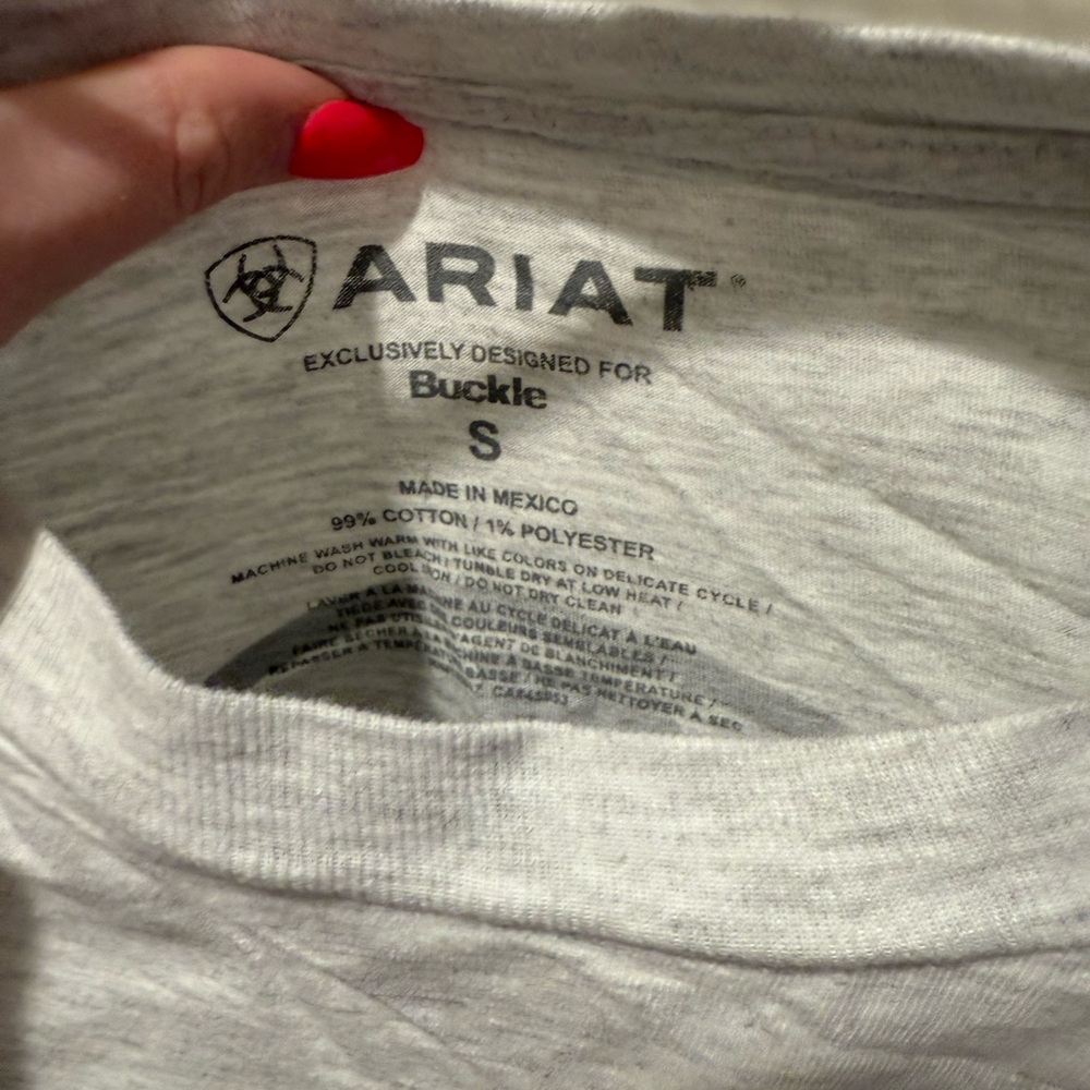Ariat Men's Light Gray Short Sleeve Tee - Picture 3 of 3